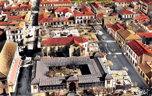 Ain-Beida - Marche couvert, rue Montebello et l'eglise